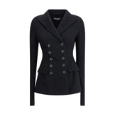 Dolce & Gabbana Black Fleece Wool Coat